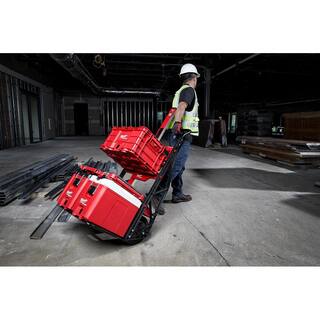 MW PACKOUT 20 in. 2-Wheel Utility Cart with (3) PACKOUT Tool Storage Crates 48-22-8415-48-22-8440x3