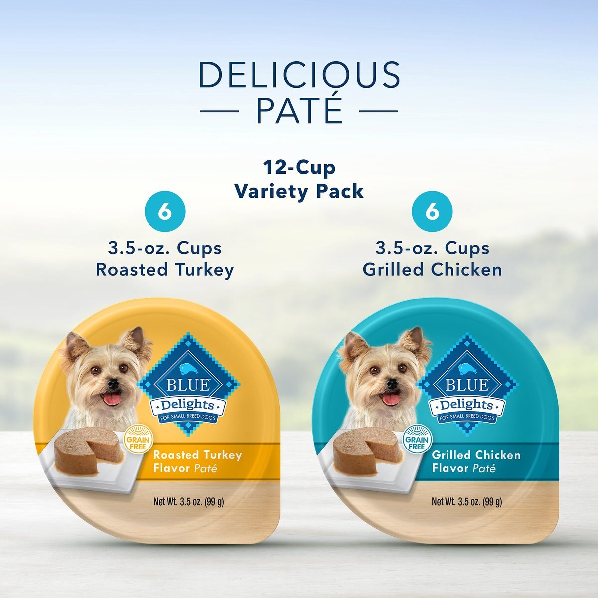 Blue Buffalo Divine Delights Roasted Turkey and Grilled Chicken Variety Dog Food Trays