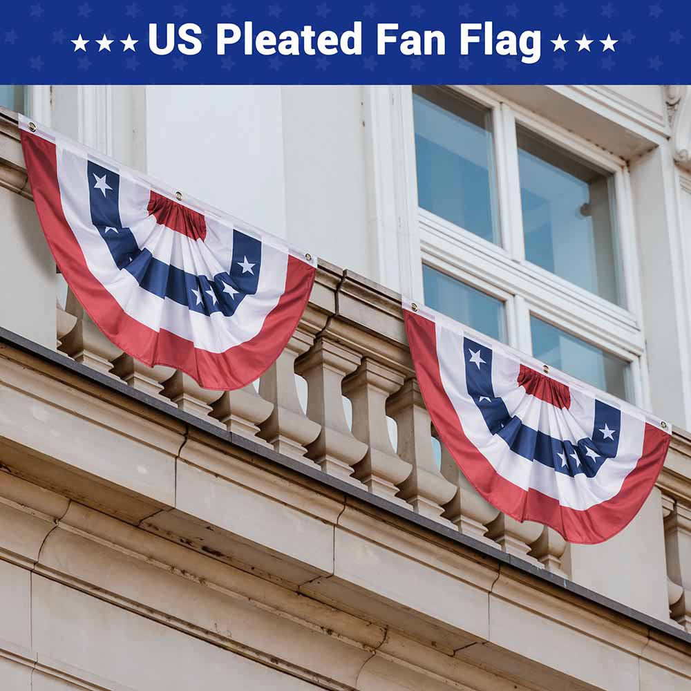 Yescom Bunting Flag USA Pleated Fan Flag 1.5x3ft