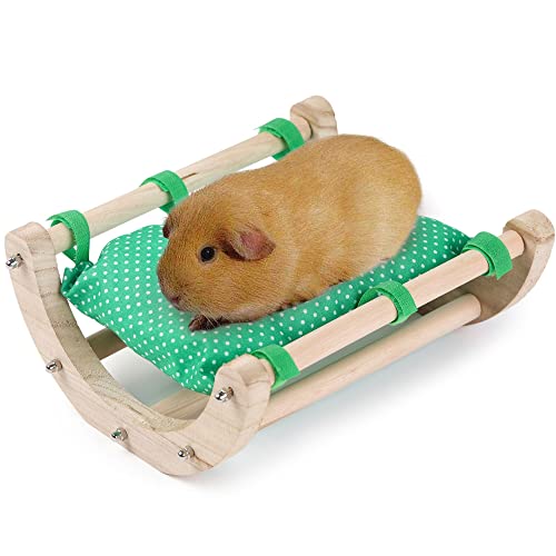 JanYoo Guinea Pig Bed for Cage Rabbit Accessories and Toys Hammock Hideout Animal Bunnies Bearded Dragon Beds House Chirstmas