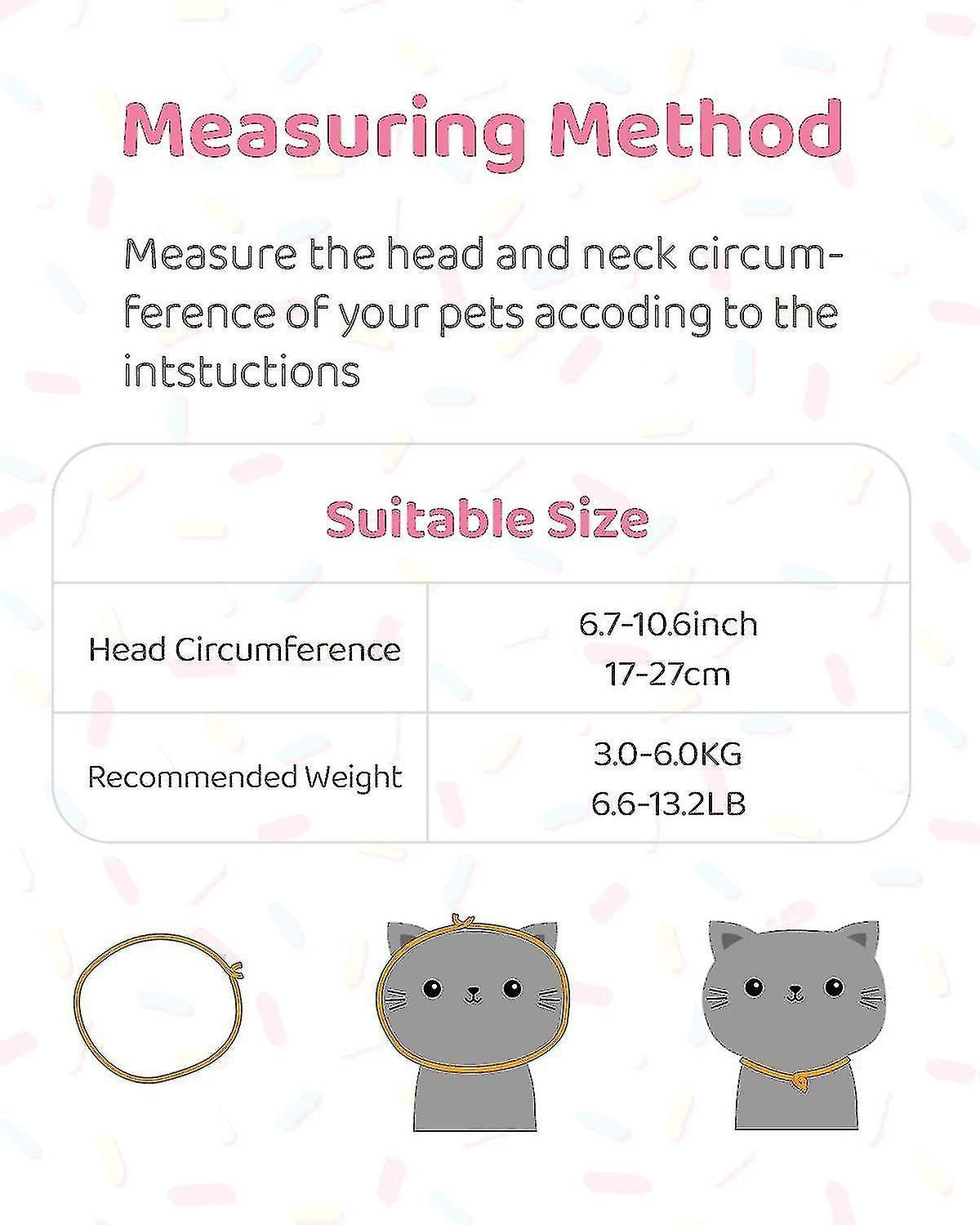 Adjustable Cat Recovery Collar， Cute Cat Donut Collar， Soft Cone Collars For Cat， Wound Healing Prot