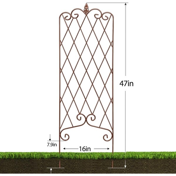 2 Pack Garden Trellis Iron Plant Support Climbing Vines