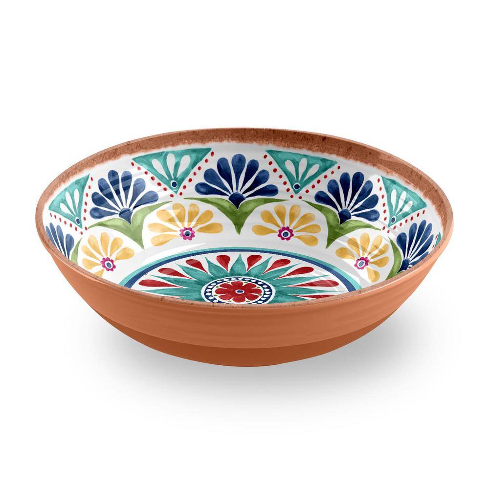 TarHong Rio Medallion Low Melamine Serve Bowl (Set of 1) PAN5122SBMB