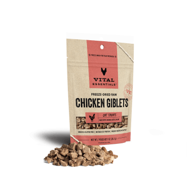 Vital Essentials Freeze-Dried Chicken Giblets Cat Treats