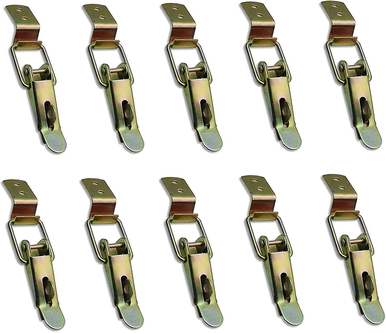 10pcs Closed Lever And Hook， Toggle Latch(yellow Galvanized)