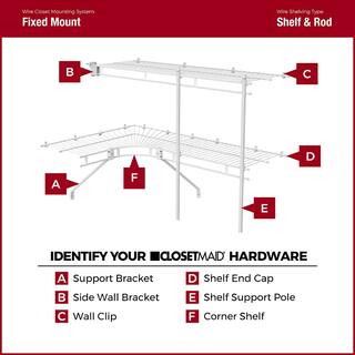 ClosetMaid Ventilated Wire Corner Shelf for 12 in. Shelf and Rod Shelving 21066