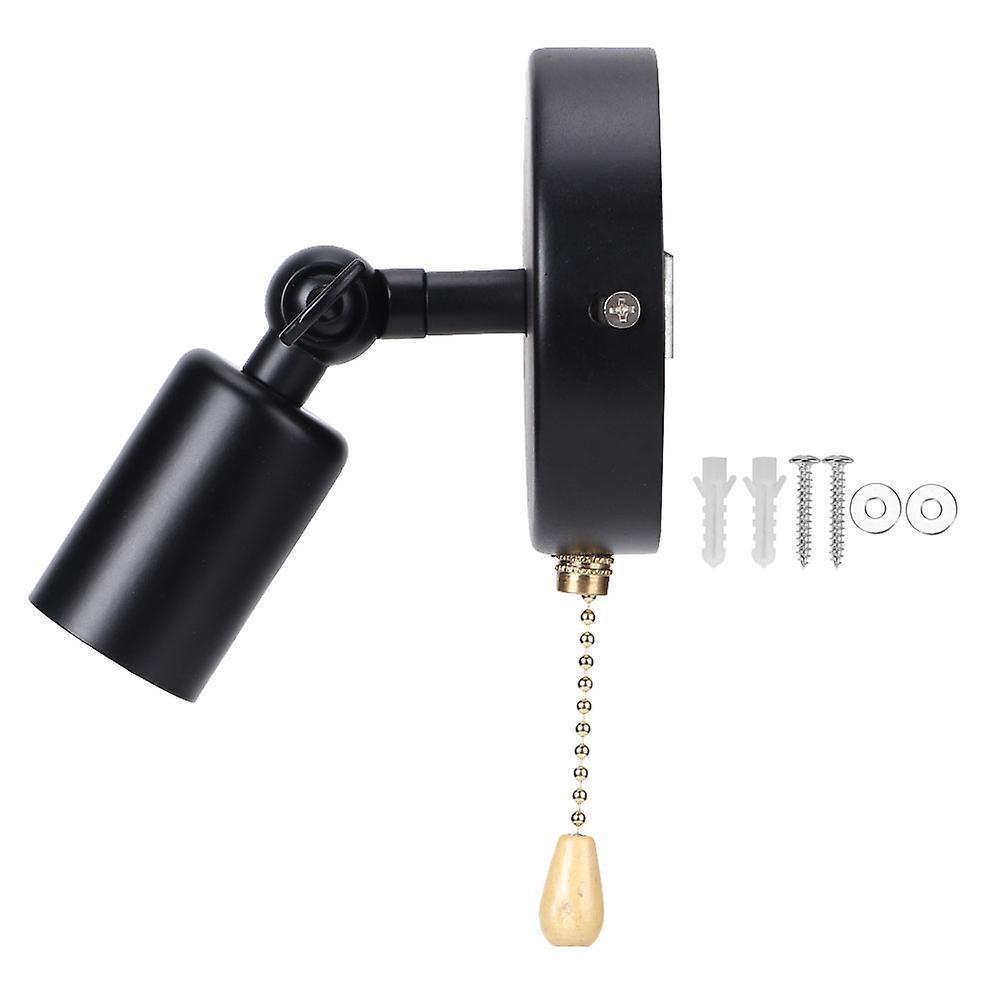 E26/e27 Vintage Wall Lamp Light With Adjustable Head For Bedside Study Room 85-245vnot Contain Light Bulb Black