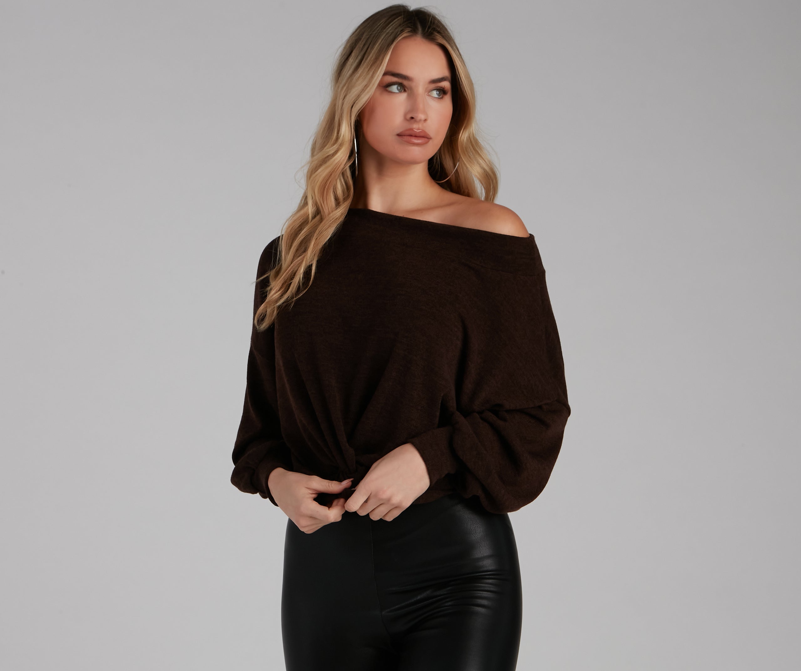 Casually Elevated Off-The-Shoulder Top