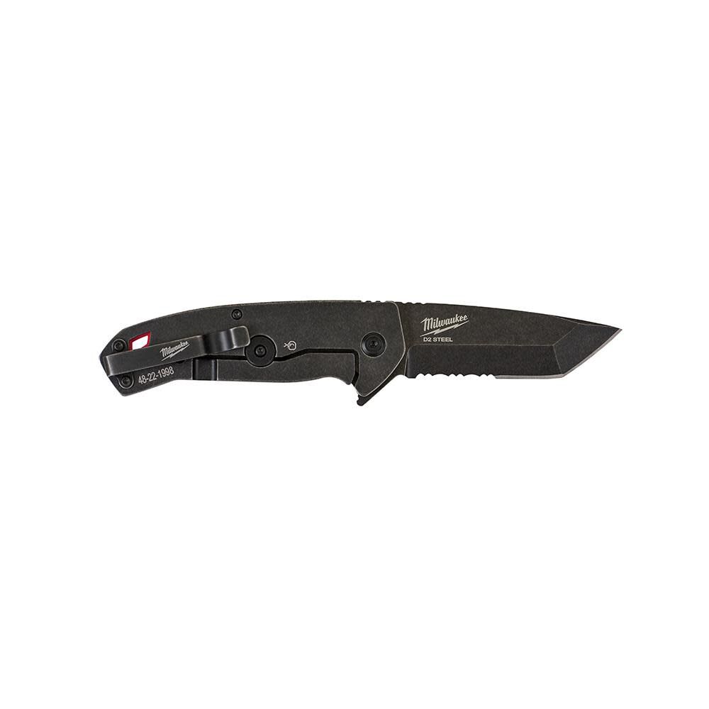 Milwaukee 3 in. HARDLINE Serrated Tanto Blade Pocket Knife 48-22-1998 from Milwaukee