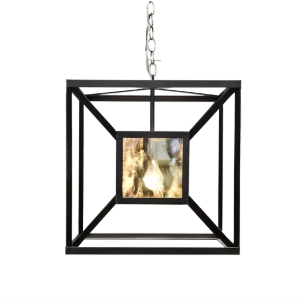 Iron Box Pendant with Antique Mirror in Various Colors