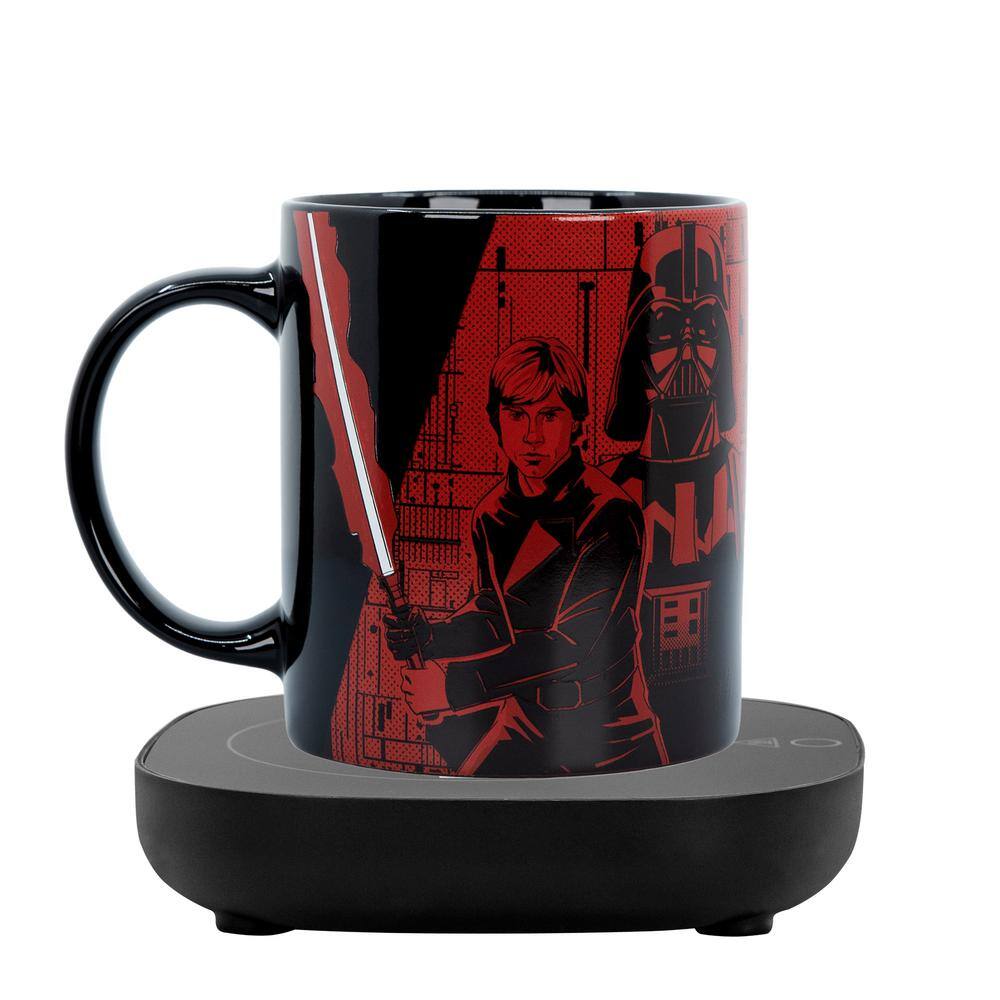 Uncanny Brands Star Wars 'Return of The Jedi' 40th Anniversary Black Single-Cup Coffee Mug with Mug Warmer for Your Drip Coffee Maker MW1-SRW-RJ1