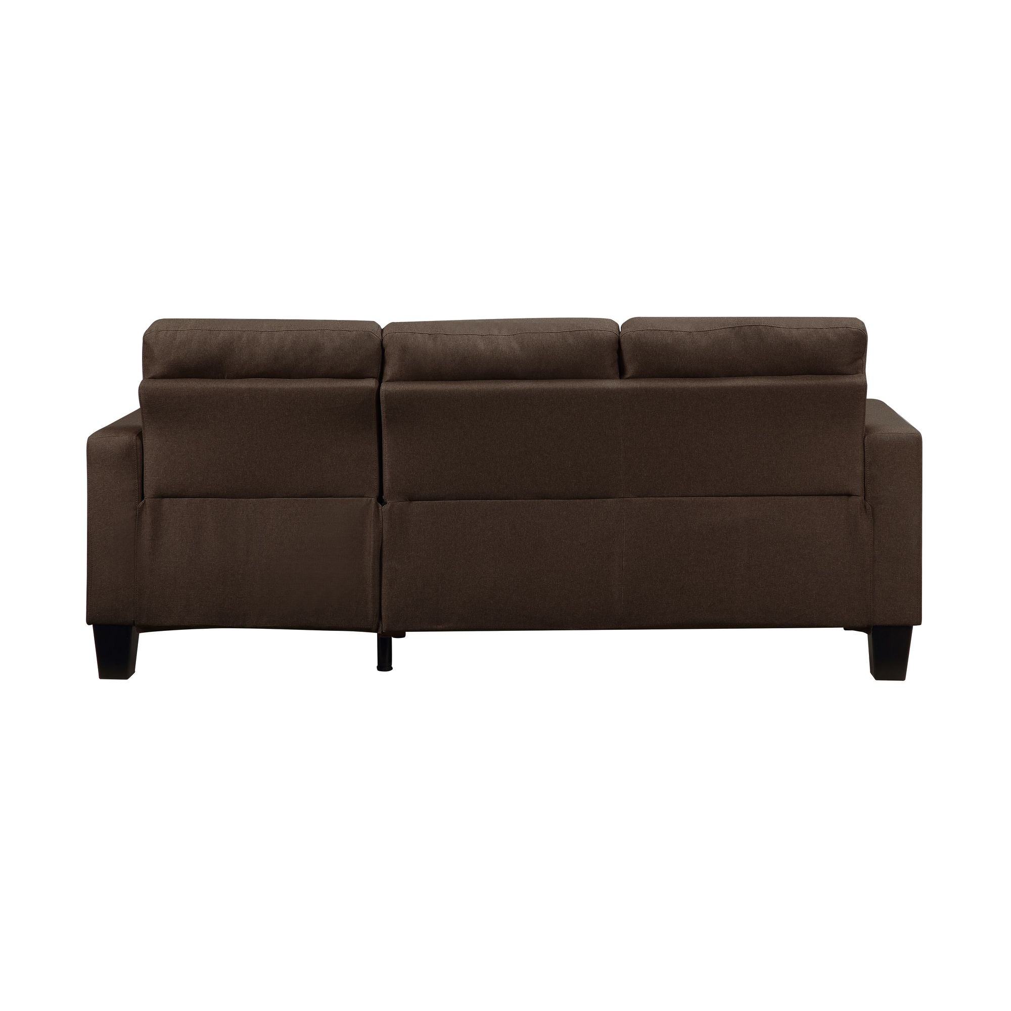 ACME Furniture Earsom Sectional Sofa (Rev. Chaise), Brown Linen