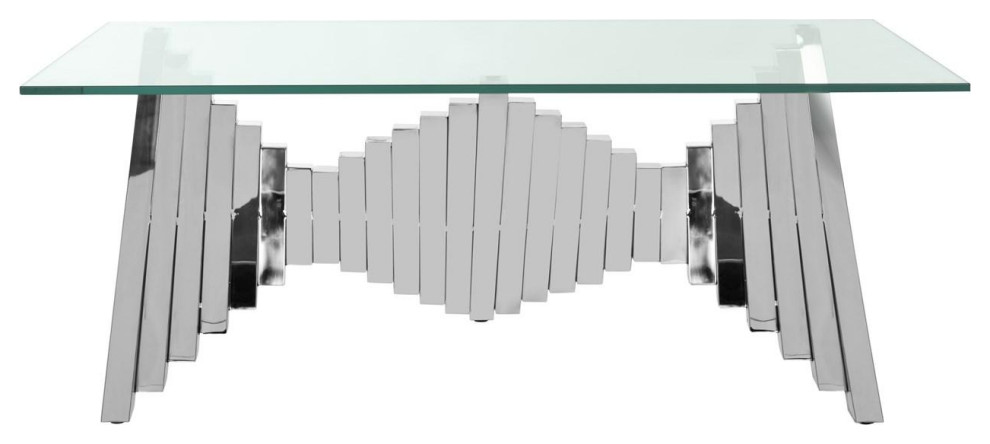 Samos Metal Coffee Table   Contemporary   Coffee Tables   by Peachtree Fine Furniture  Houzz