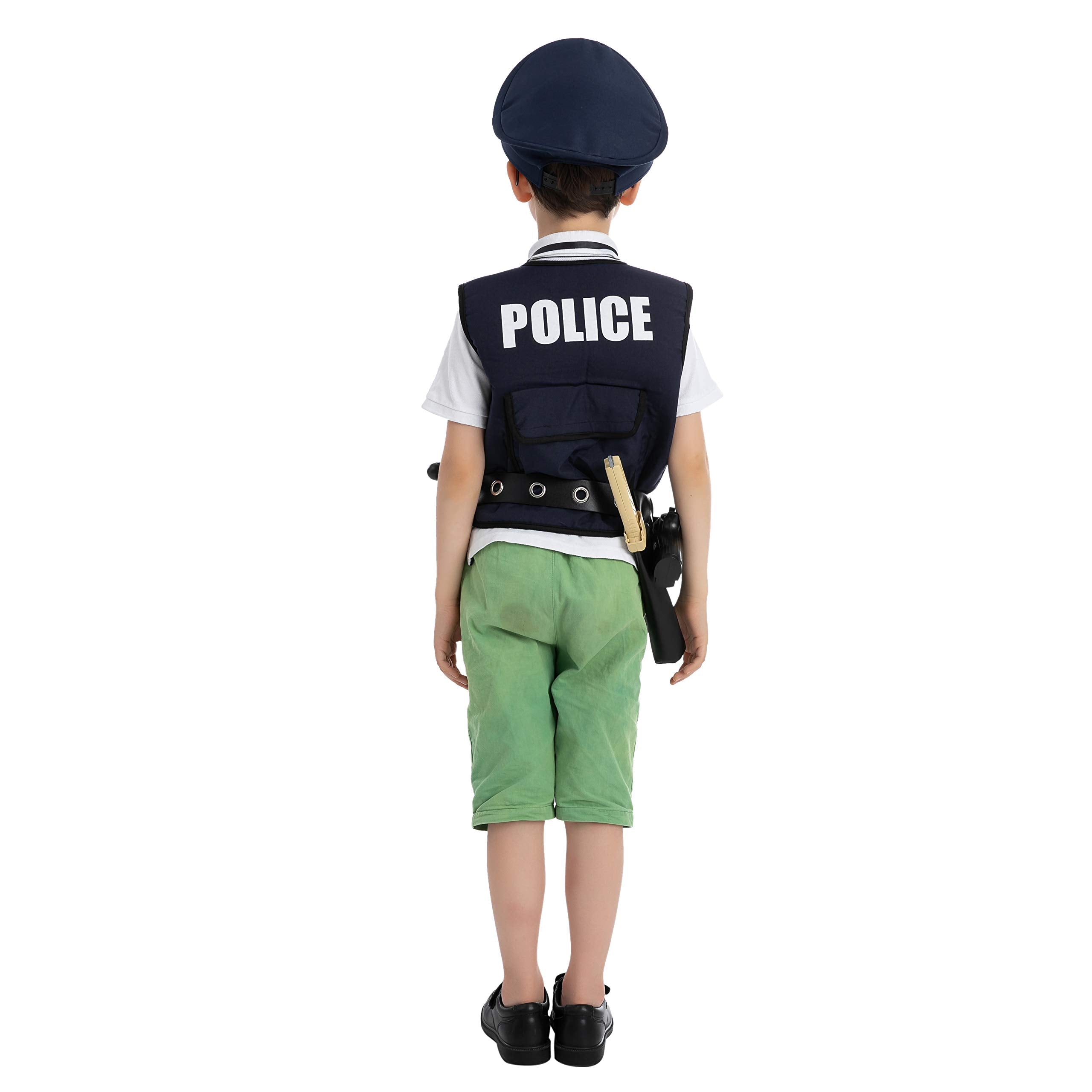 JOYIN 14 Pcs Police Pretend Play Toys Hat and Uniform Outfit for Halloween Dress Up Party, Police Officer Costume, Role-playing