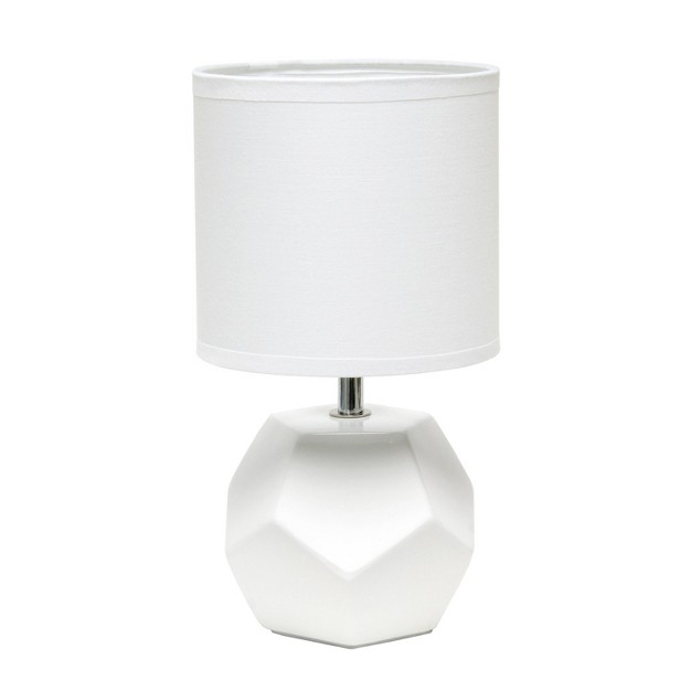 Round Prism Mini Table Lamp With Matching Fabric Shade Simple Designs