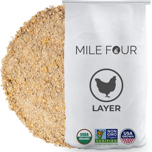 Mile Four 16% Organic Mash Layer Chicken and Duck Feed