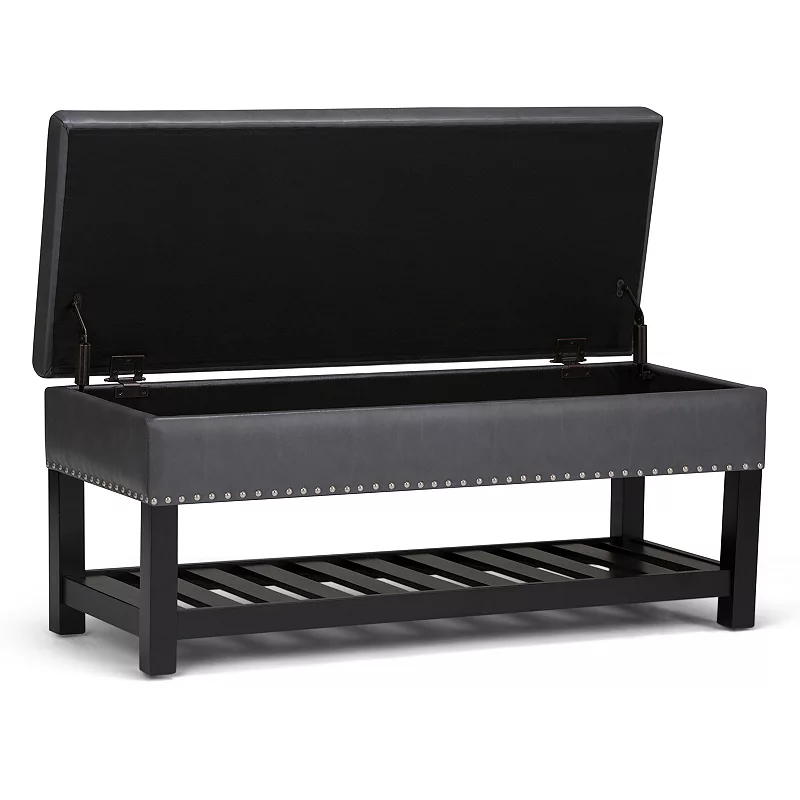 Simpli Home Lomond Storage Ottoman Bench