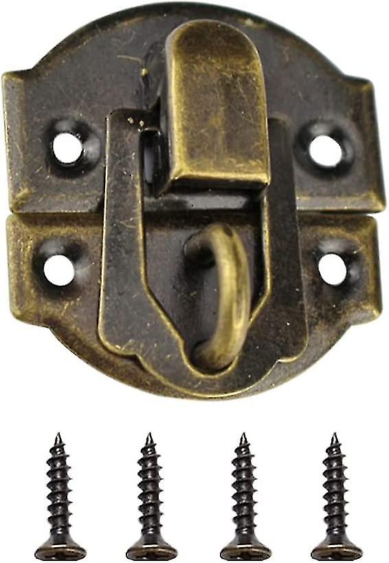 12 Pieces Antique Hasps Boxes Lock Latches Iron Small Drawer Latch Antique Hasps Vintage Box Lock Hasps Vintage Hasps With Screws Antique Brass Latch