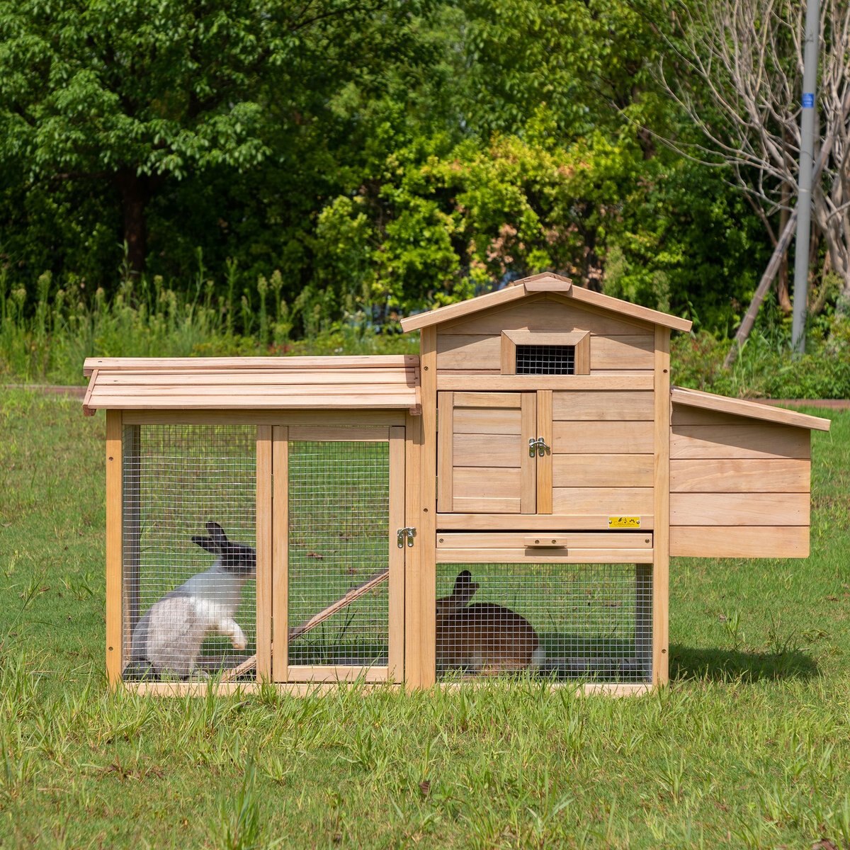 Coziwow Wooden Outdoor Small Pet Cage Rabbit Hutch