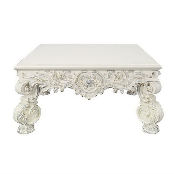 Acme LV01217 Adara Coffee Table  Antique White Fin...