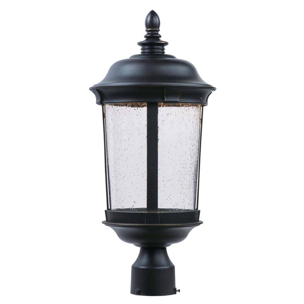 Maxim Lighting Dover 9.25 in. Wide 1-Light Outdoor Bronze Integrated LED Post Light 55021CDBZ