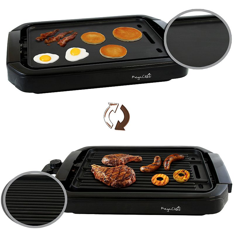 MegaChef Dual-Surface Reversible Indoor Grill and Griddle