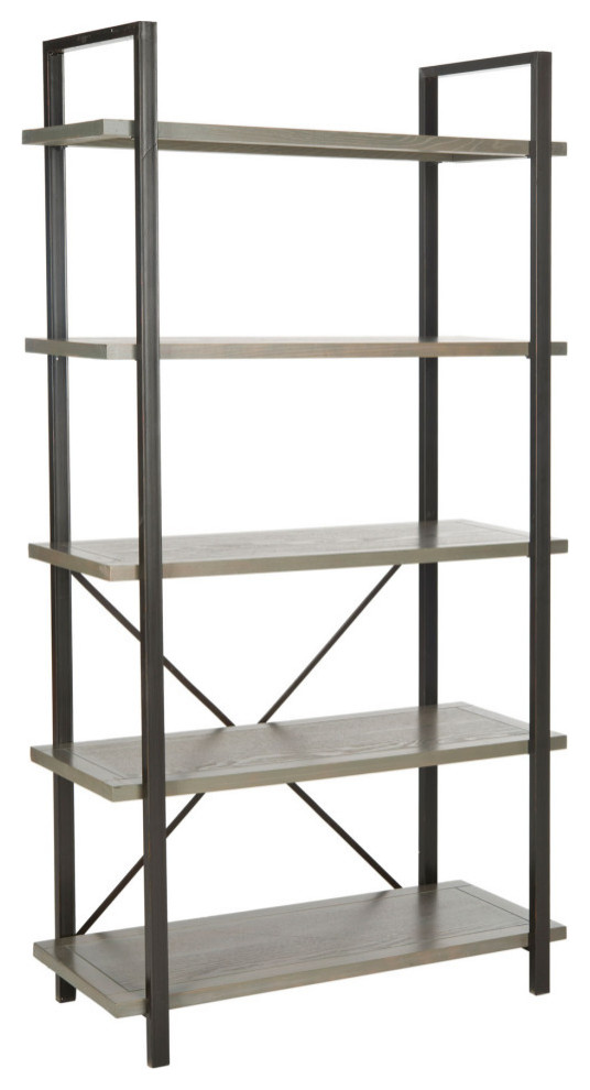 Jessi 5 Tier Etagere/ Bookcase Ash Grey   Modern   Bookcases   by Virgil Stanis Design  Houzz