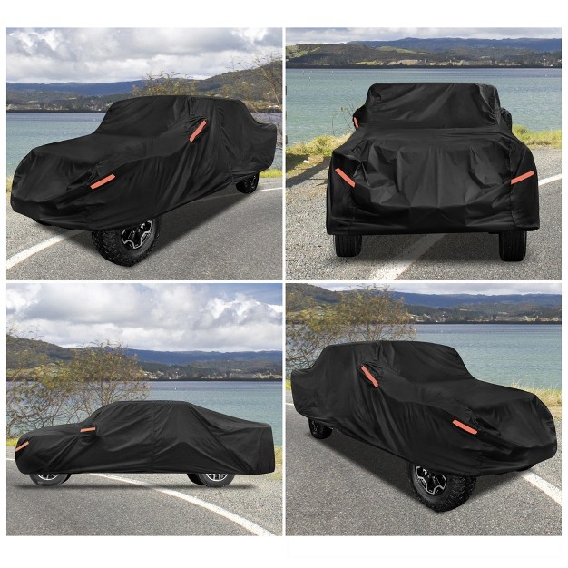 Unique Bargains Truck Car Cover For Jeep Gladiator Jt 2020 2021 2022 Outdoor Waterproof Sun Rain Dust Wind Snow Protection Black 1 Pc