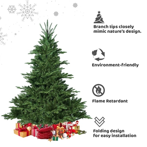 8/9 FT PE and PVC Christmas Tree Simulate Nature Advanced Materials Premium Hinged Spruce Artificial Douglas Firs Tree