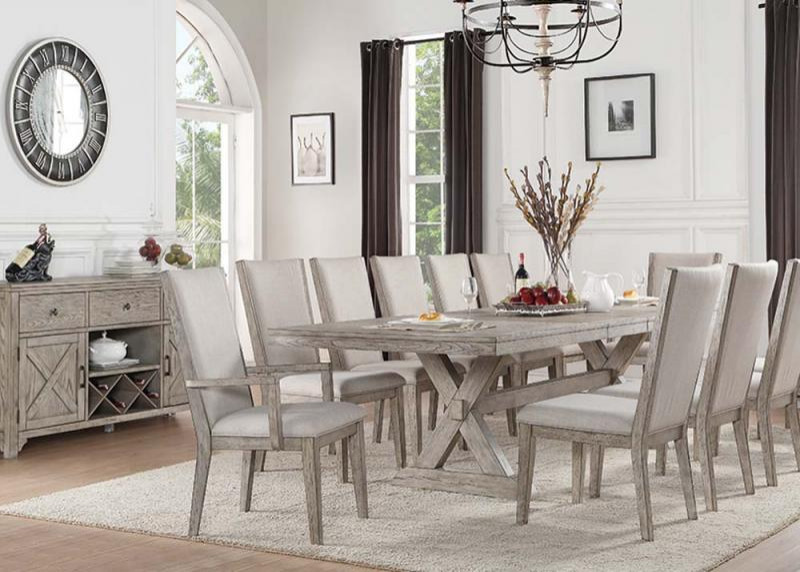 Acme Rocky Side Chair in Gray Oak  Set of 2   Farmhouse   Dining Chairs   by GwG Outlet  Houzz