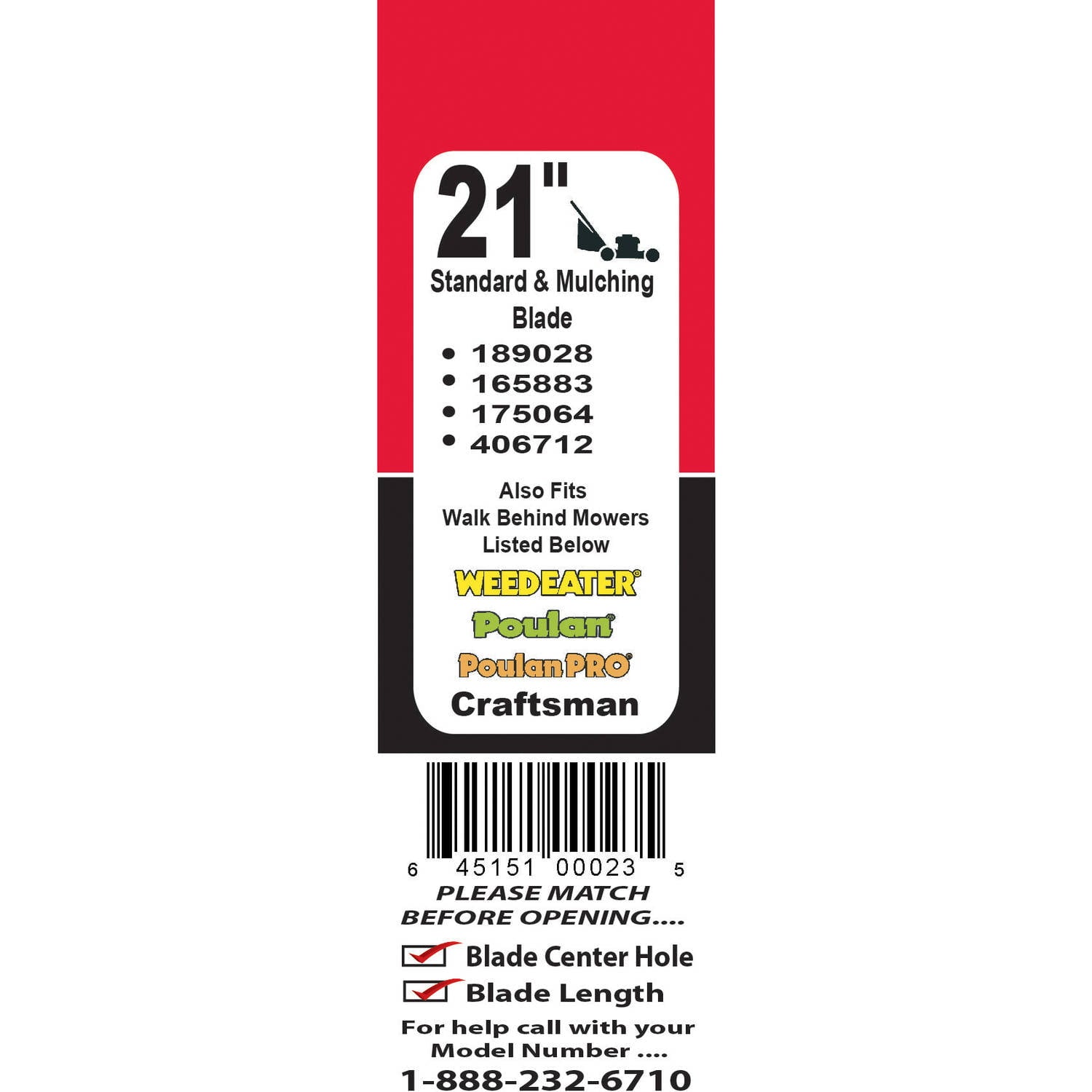 Poulan Pro Husqvarna HOP 21-Inch Mulching Blade 189028