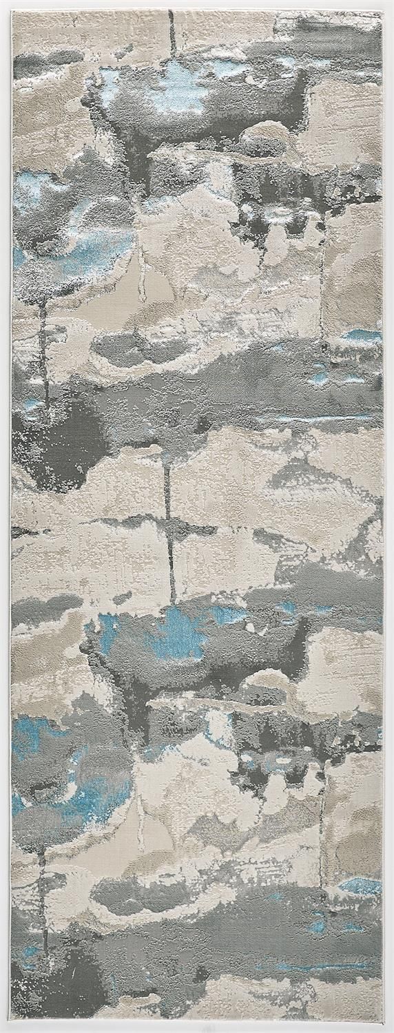 Aurelian Silver and Teal Rug by BD Fine