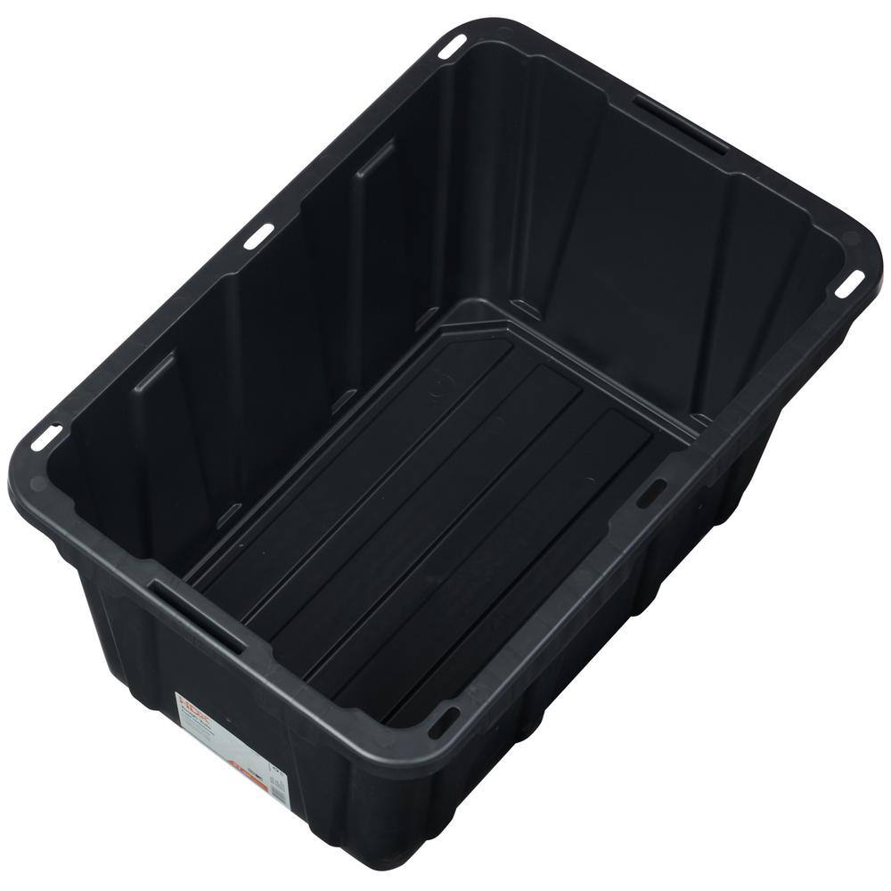 HDX 27 Gal. Tough Storage Tote in Black with Yellow Lid HDX27GONLINE(5)