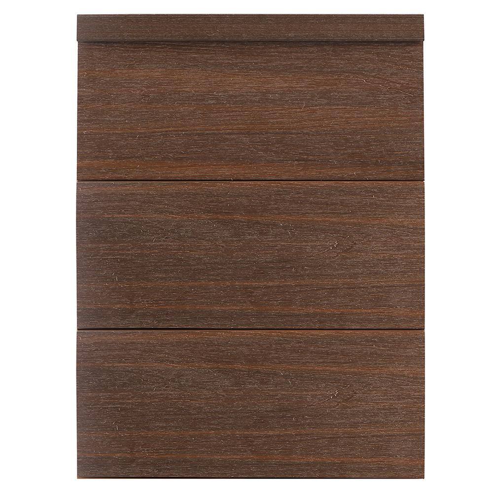 NewTechWood All Weather System 2.2 in. x 2.2 in. x 8 ft. Composite Siding End Trim in Brazilian Ipe Board US44-8-IP