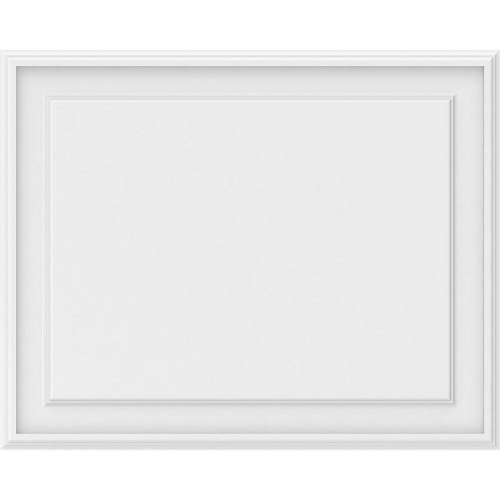 Ekena Millwork 58 in. x 2-12 ft. x 2 ft. Legacy Raised Panel White PVC Decorative Wall Panel WALP30X24X062LEG