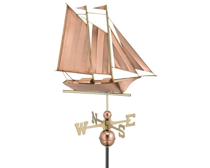 Good Directions Schooner Weathervane 9601P