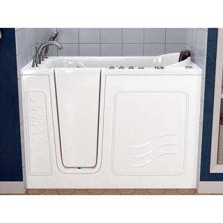 Universal Tubs Safe Premier 52.3 in. x 60 in. x 30 in. Left Drain Walk-in Air and Whirlpool Bathtub in White HD3053LWD-CP