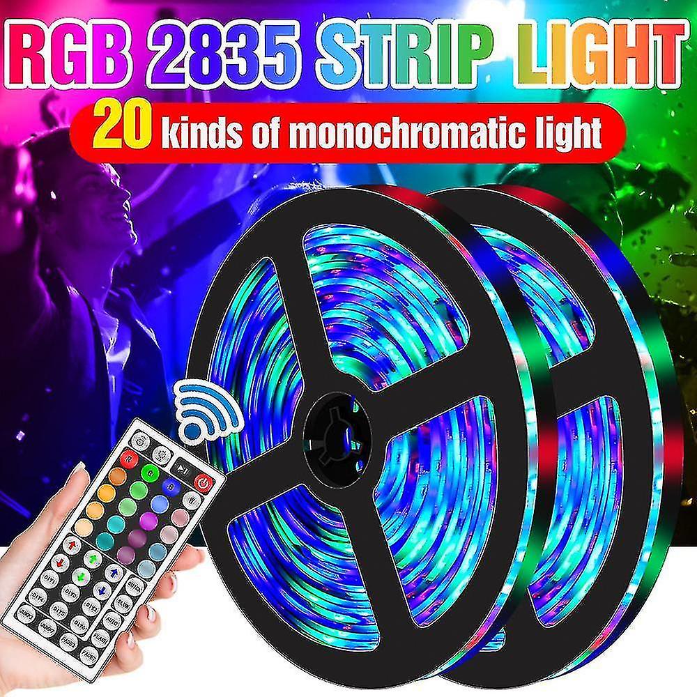 Naiwang Rgb 2835 Led Strip 12v Ribbon Led Lamp Tape Rgb Flexible 5m 10m 15m 20m Tv Back For Bed R Ing