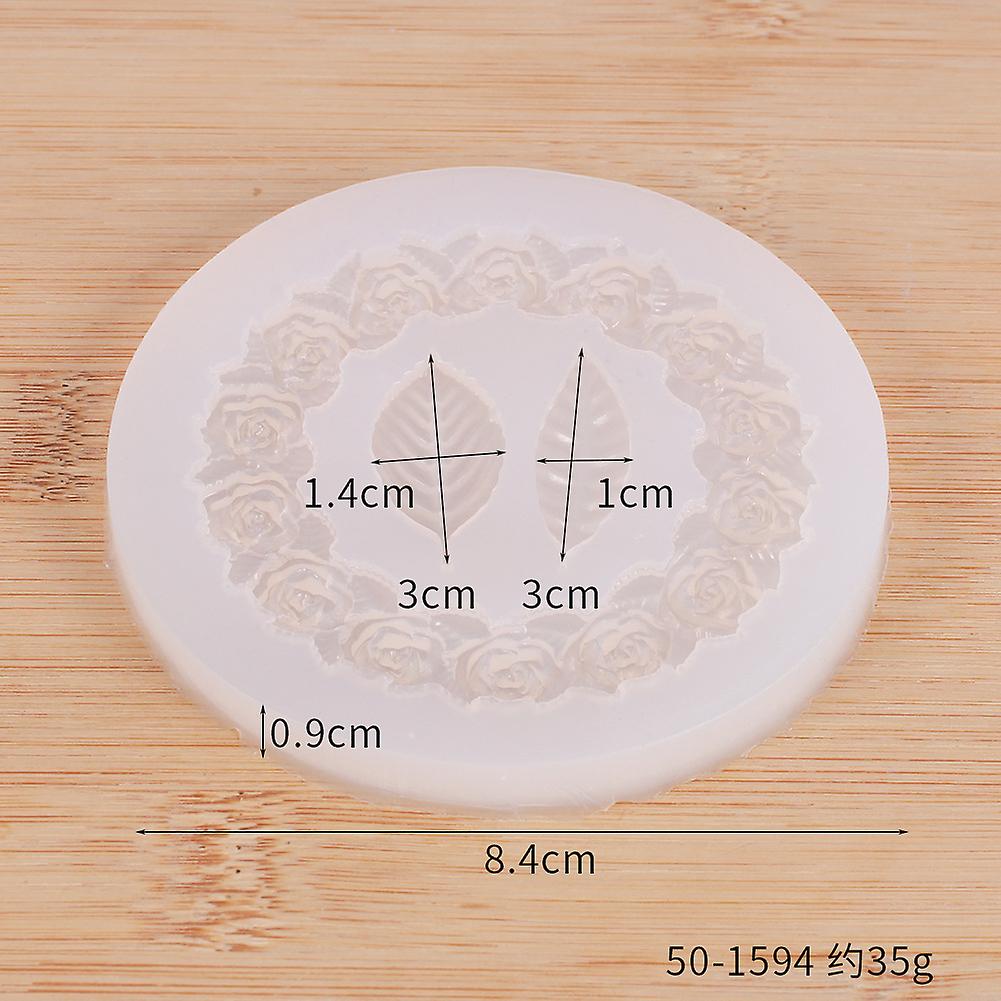 Rose Border Leaf Shape Baking Mold - 1pc