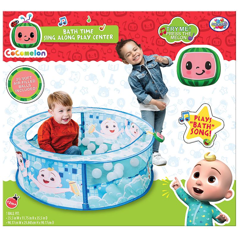 CoComelon Bath Time Sing Along Play Center - Ball Pit Tent with 20 Bonus Play Balls