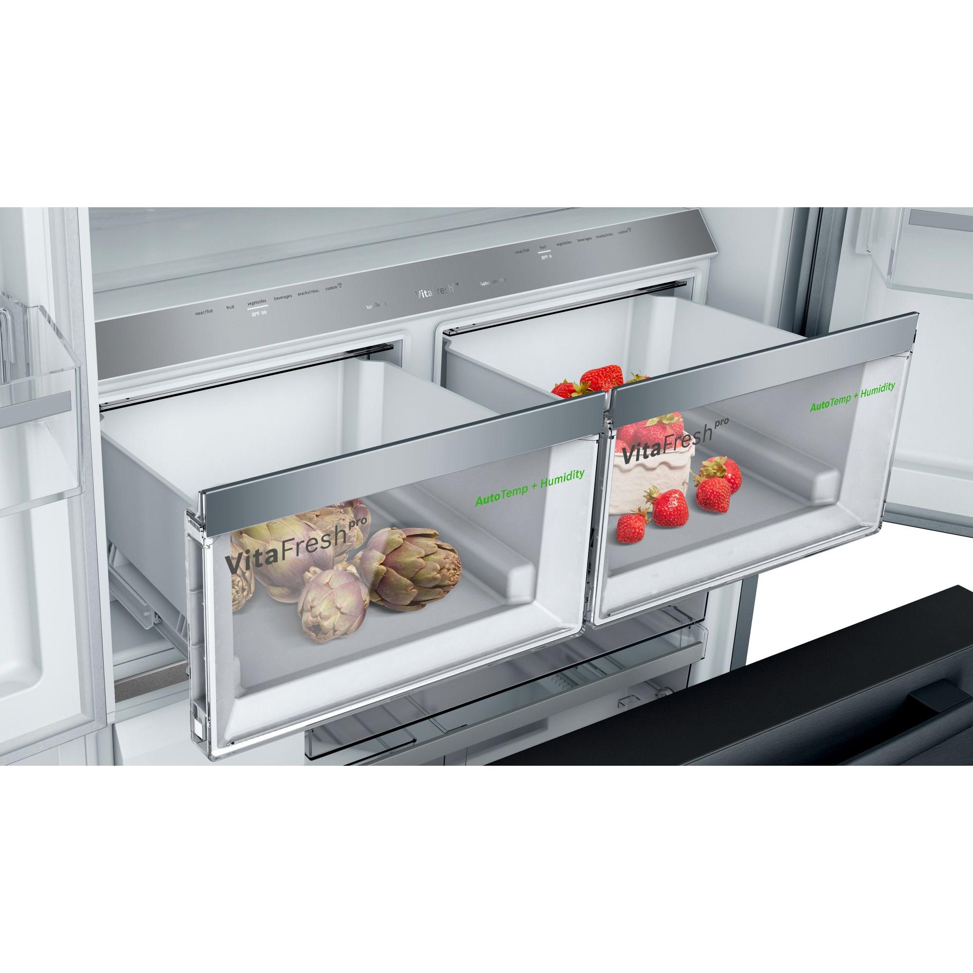 Bosch 36-inch, 21 cu.ft. Counter-Depth French 3-Door Refrigerator with VitaFreshPro™ Drawer B36CT80SNB