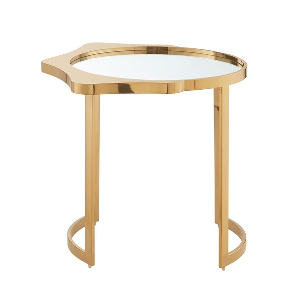 Keshav Mirrored Top End Table