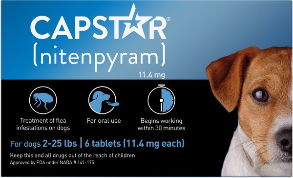 Capstar Flea Oral Treatment for Dogs， 2-25 lbs