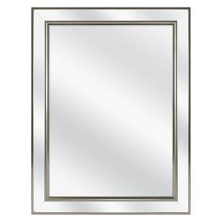 Home Decorators Collection 20-18 in. W x 26 in. H Fog Free Framed Recessed or Surface-Mount Mirror Bathroom Medicine Cabinet in Brushed Nickel 45418