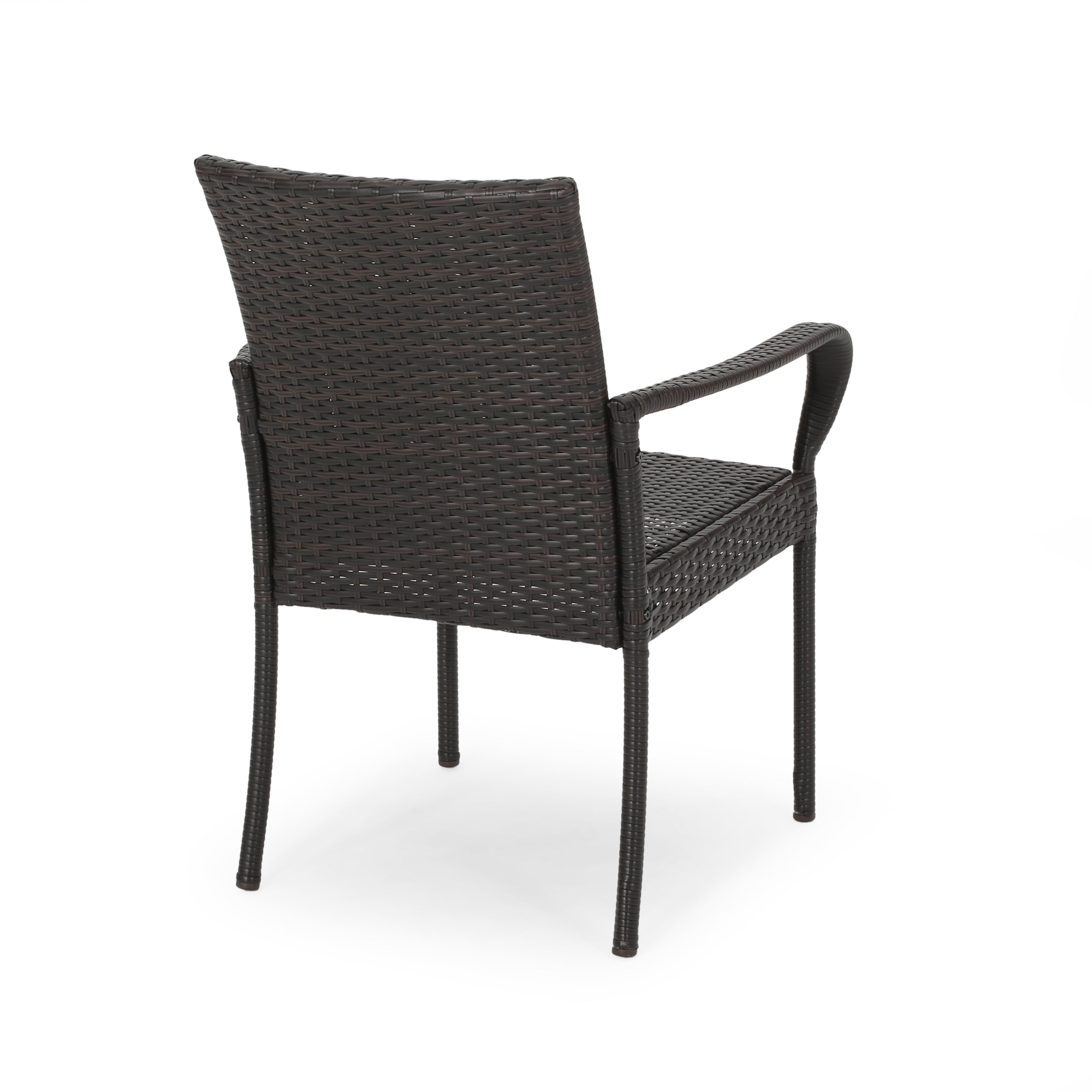 Bannon Outdoor Contemporary Wicker Dining Chair (Set of 2)