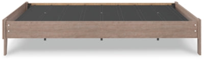 Signature Design by Ashley Flannia Modern Platform Bed, Queen, Grayish Brown