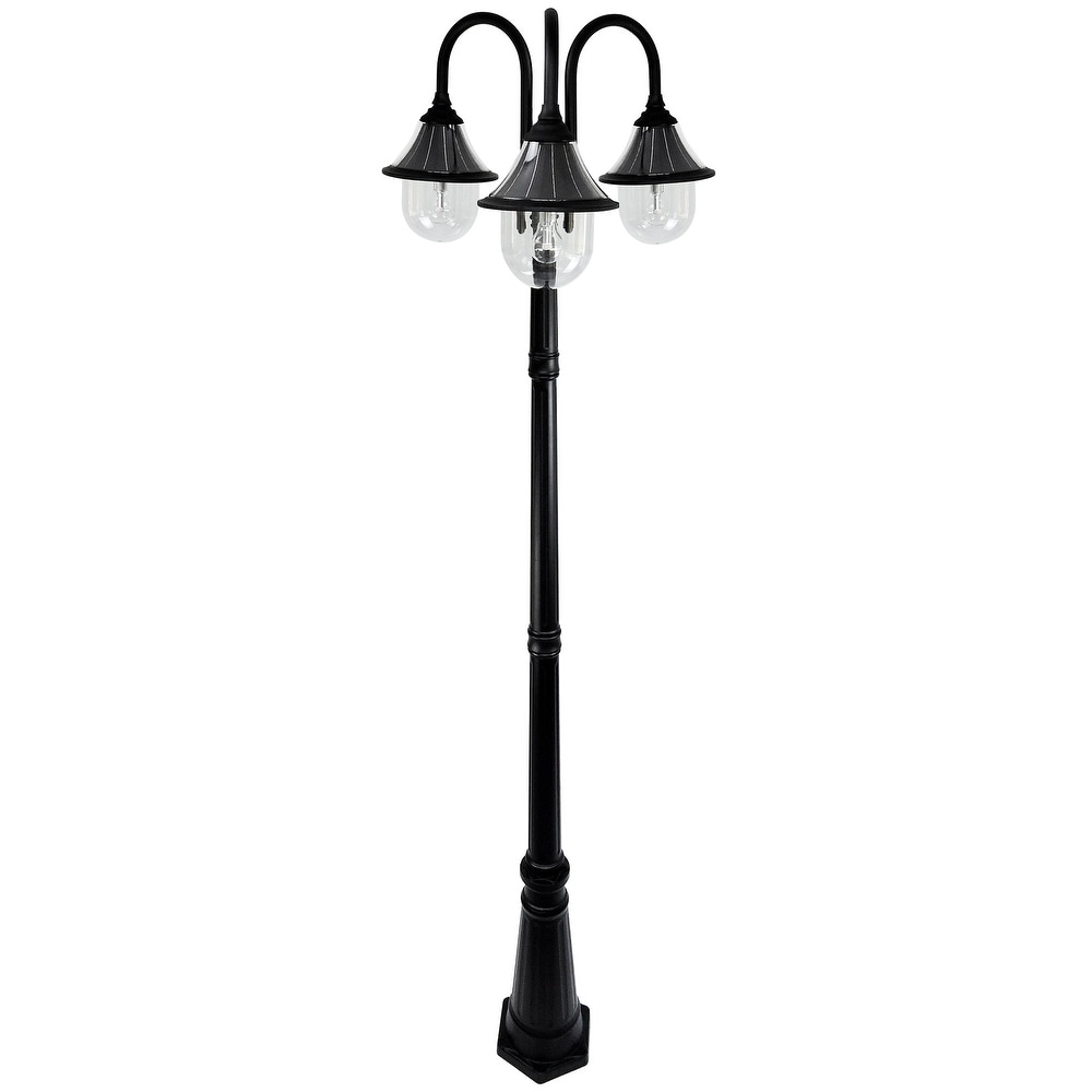 Orion Triple Head Lamp Post   Black   N/A