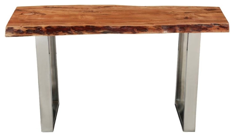 Natural Edge Acacia Wood  ampSteel Hall Console Table   Contemporary   Console Tables   by Sierra Living Concepts Inc  Houzz