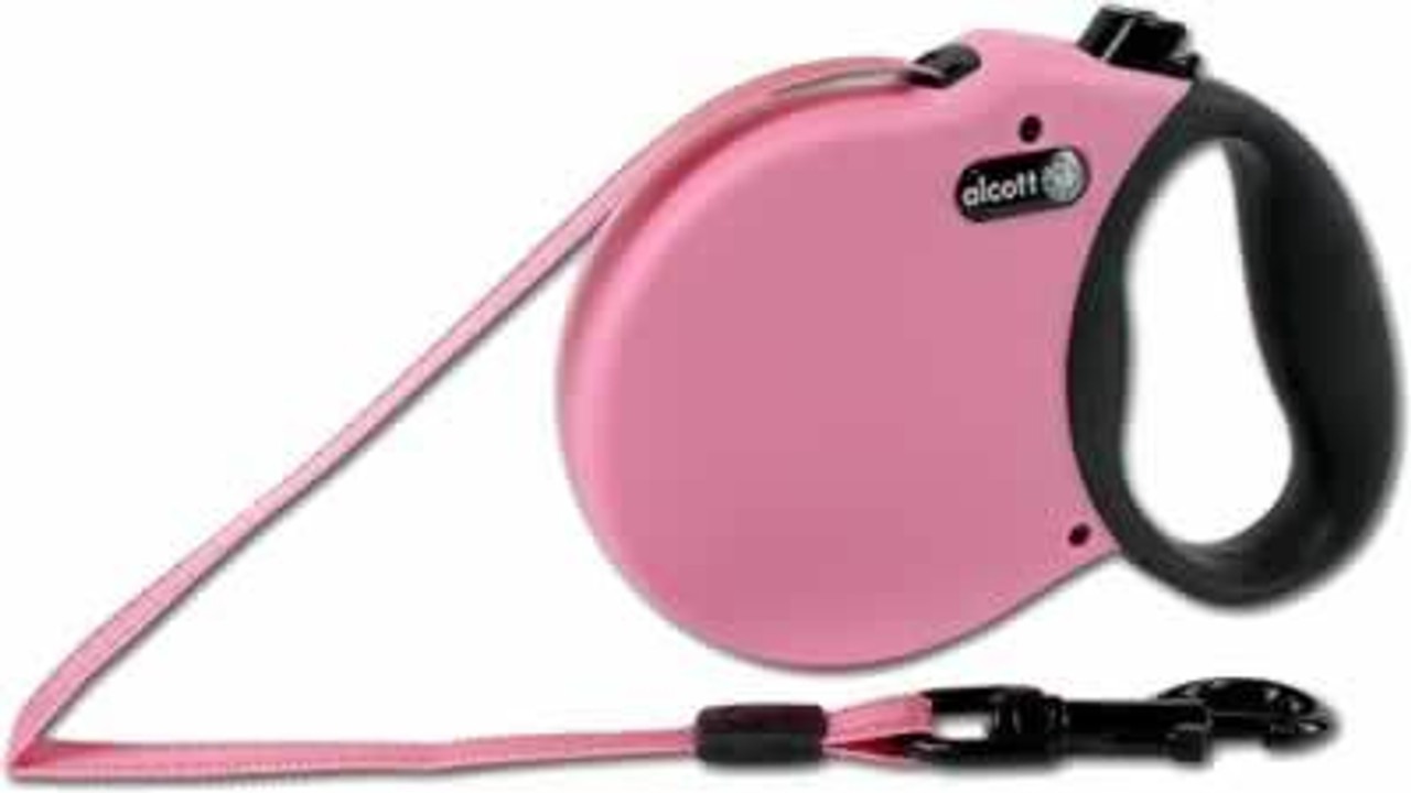 Alcott Retractable Pink Dog Leash