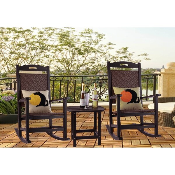 Polydun Outdoor Recycled Plastic Rocking Chair (Set of 2)